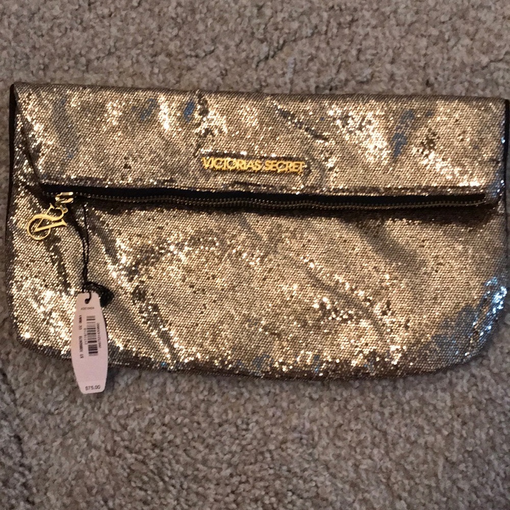 Victoria secret gold purse
